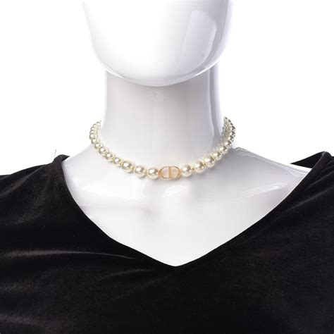 dior necklace pearl choker|christian Dior necklace price.